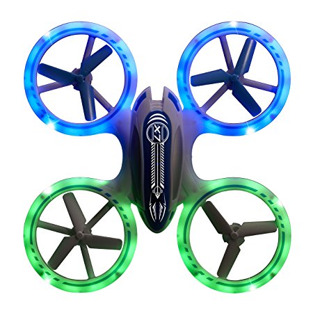Odyssey Toys X-7 Microlite features advanced design, 2.4 Ghz transmitter, 360 flips, and 3 speed levels. Fly it day or night, indoors or outdoors - up to 325 away!