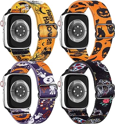 GBPOOT Solo Loop Compatible with Apple Watch Strap 38/40/41/42/44/45mm for Female Male,Elastic Stretchy Nylon Sport Replacement Strap for IWatch Series 7/6/SE/5/4/3/2/1