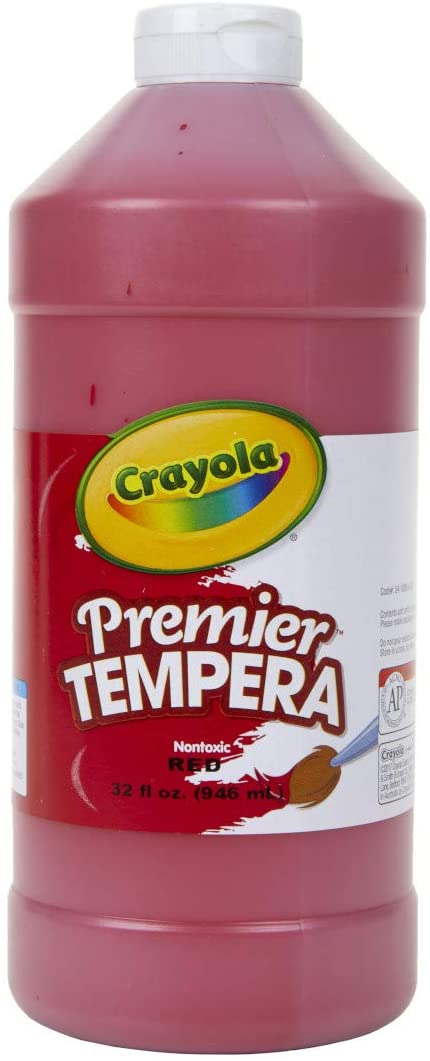 Crayola Premier Tempera Paint Red, 32-oz. Size, 1 Unit, Quart