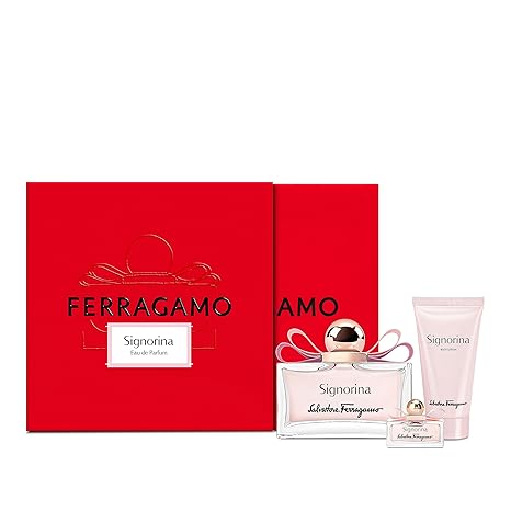 Salvatore Ferragamo Signorina for Women - 3 Pc Gift Set 3.4oz EDP Spray, 1.7oz Body Lotion, 0.17oz EDP Spray