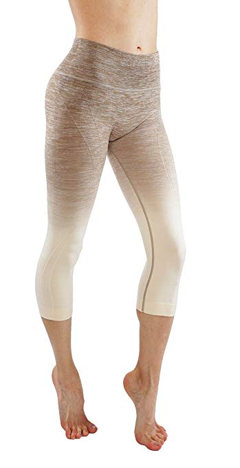 KVKSEA Women's Flexible Yoga Pants Ombre Leggings Activewaer L704 XS-3X