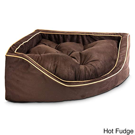 Snoozer - Luxury Overstuffed Corner Dog Bed with Microsuede