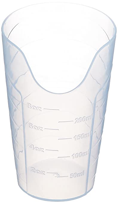 Sammons Preston Nosey Cup, Cut Out Drinking Glass for Stable and Fixed Drinking Position, Functional Translucent Drink Cups for Medical Patients, Easy Drinking cup for Dysphagia, 8 oz