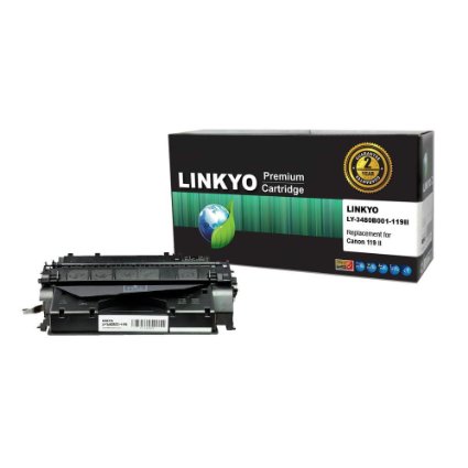 LINKYO Compatible Toner Cartridge Replacement for Canon 119II 3480B001AA (Black)