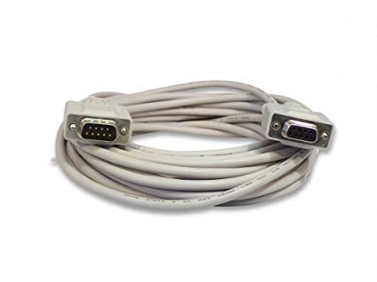 YCS Basics 25 Foot DB9 9 Pin Serial / RS232 Male / Female Extension Cable