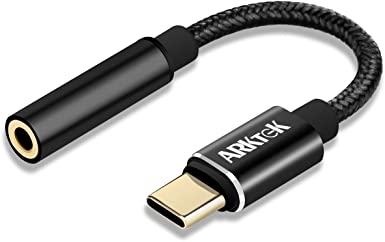 ARKTEK USB-C to 3.5 mm Headphone Jack Adapter - USB-C 3.5mm Aux Audio Dongle for Headphones Earbuds AUX Cable for Pixel 4(XL) Galaxy S20 OnePlus 8 and More