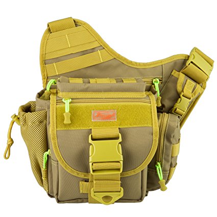 Piscifun Multi Pockets Single Shoulder Bag Nylon Fishing Tackle Bag Crossbody Message Sling Bags
