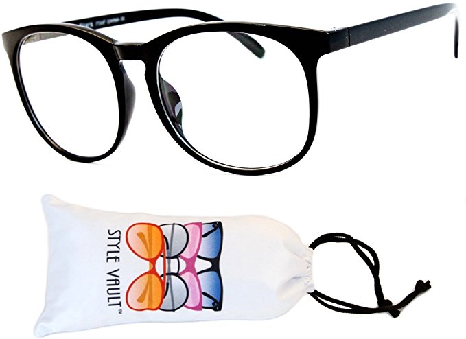 E25-vp Clear Wayfarer Oversized Eyeglasses