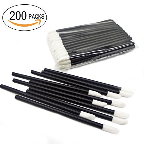 GoWorth 200Pcs/Set Disposable Lip Brushes Make Up Brush Lipstick Lip Gloss Wands Applicator Tool Makeup Beauty Tool Kits