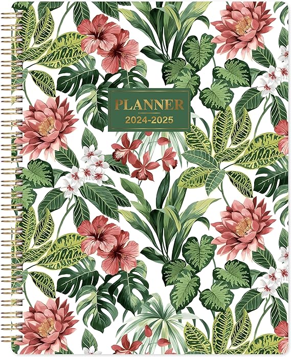 Planner 2024-2025 - Academic Planner 2024-2025, Weekly and Monthly Planner, JULY 2024 - JUNE 2025, 8" × 10", Printed Tabs, Twin-Wire Binding, Check Box, Flexible Cover, Perfect Daily Organizer, Thick Paper