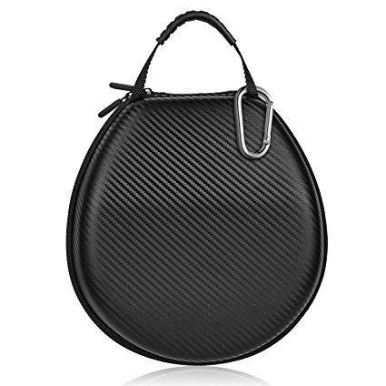 Headphones Case Wireless Headset Bluetooth Storage Carrying Travel Bag for Travel Over Ear case Full Size Extra Black Carbon Fiber EVA (Large)