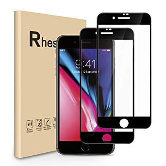 [2 Pack] iPhone 8 Screen Protector, RHESHINE iPhone 8 Tempered Glass 3D Touch Layer Full Coverage Scratch-Resistant No-Bubble Glass Screen Protector for iPhone 8 4.7'' (Black)