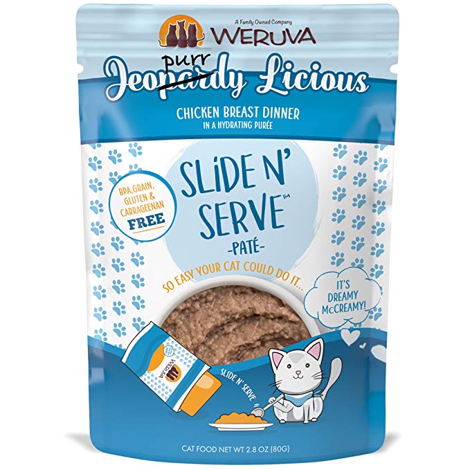 Weruva Classic Cat Slide N' Serve Grain-Free Natural Wet Pate Cat Food Pouches
