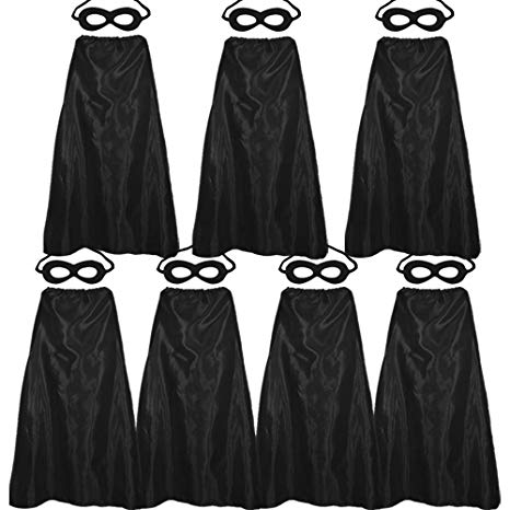 D.Q.Z Superhero Capes and Masks for Adults Bulk Dress Up Party-7 Pack
