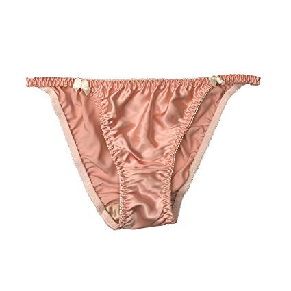 LSHARON Women's Sexy 100% Mulberry Silk Thong G-String Lingerie Underwear Briefs Panties