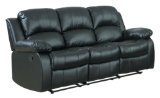 Homelegance Double Reclining Sofa Black Bonded Leather