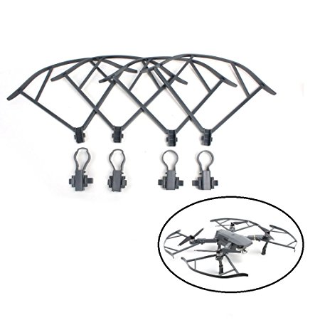 TELESIN 4pcs Mavic Pro Propeller Guard Set,Quick Release Not Affect Obstacle Avoidance Prop Protectors Guard Bumpers for DJI Mavic Pro Drone Accessories-Grey