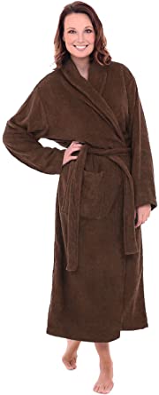 Alexander Del Rossa Womens Turkish Terry Cloth Robe, Long Cotton Bathrobe