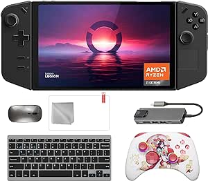 LENOVO Legion Go 512GB Gaming Handheld 8.8-inch Touchscreen 144Hz 2K QHD AMD Ryzen Z1 Extreme Processor, Touro Wireless Pro Controller, Hub, Keyboard & Mouse Combo, 7 in 1 Bundle