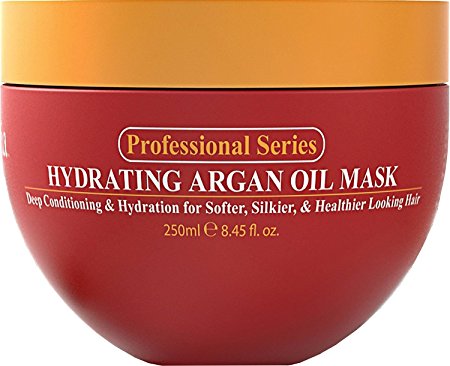 Hydrating Argan Oil Hair Mask by Arvazallia - SAVE 60% TODAY! Deep Conditioner and Restorative Treatment for Dry or Damaged Hair - Guaranteed to Repair, Restore, and Revitalise Your Hair, 250ml