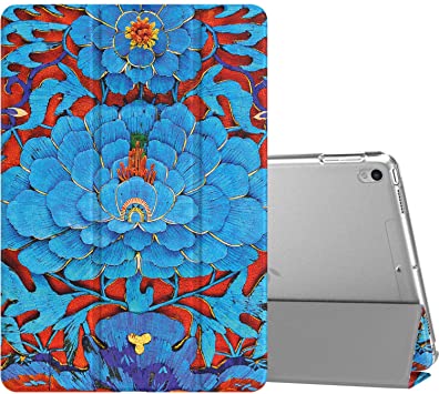 MoKo Case Fit New iPad Air (3rd Generation) 10.5" 2019/iPad Pro 10.5 2017, Slim Lightweight Smart Shell Stand Cover with Translucent Frosted Back Protector, with Auto Wake/Sleep - Kingfisher Blue