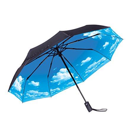 Rain-Mate Compact Travel Umbrella - Windproof, Reinforced Canopy, Ergonomic Handle, Auto Open/Close Multiple Colors