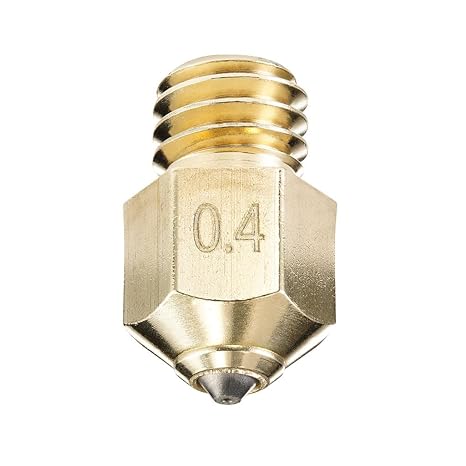 DUROZZLE Tungsten Carbide Tip 3D Printer Nozzles, High Thermal Conductivity Abrasion Resistance for Ender 3, CR-10, Elegoo Neptune 3, Sovol SV06 and More (MK8, 0.4mm)