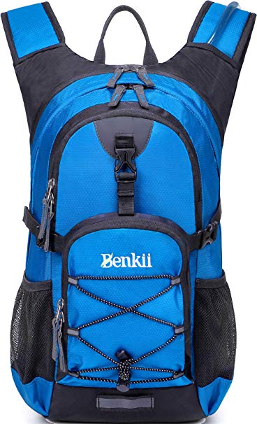 Hydration Backpack with 2L Water Bladder - Lightweight Pack for Running Hiking Riding Camping Cycling Climbing Fits Men & Women