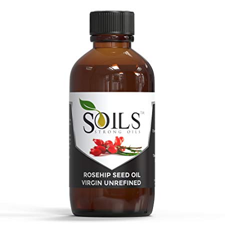 ROSEHIP SEED OIL, 4 OZ (118 ML) VIRGIN/UNREFINED, 100% PURE COLD PRESSED BY STRONG OILS