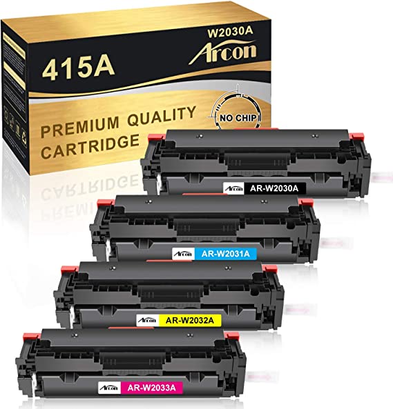 Arcon Compatible Toner Cartridge Replacement for HP 415A 415X W2030A W2030X M479FDW for HP Color Laserjet Pro MFP M479FDW M479DW M479FDN M479FNW M454DW M454DN M479 M454 W2031A W2032A W2033A (No Chip)