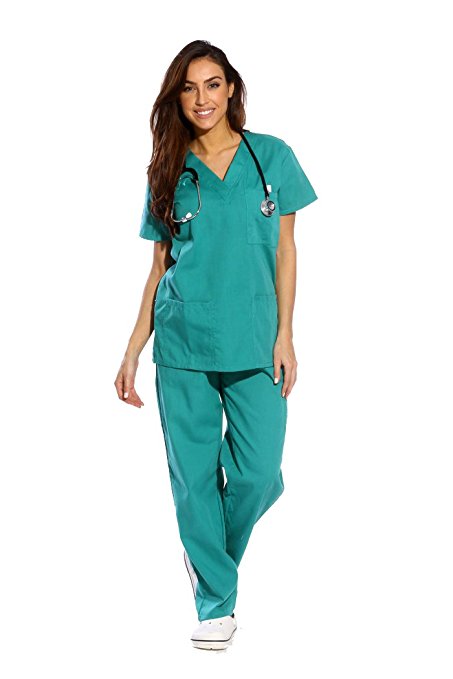 Just Love Women's Scrub Sets Six Pocket Medical Scrubs (V-Neck With Cargo Pant)