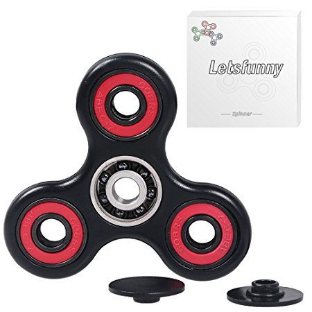 Fidget Spinner,LetsFunny Shine Hand Spinner, Tri-Spinner EDC Toy Spins high speed Relieve Stress anxiety useful for ADHD ,ADD ,Autism