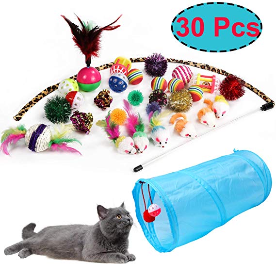 M JJYPET Cat Toys Kitten Toys Assortments，Variety Pack of Toys for Cat,Puppy,Kitty,Kitten