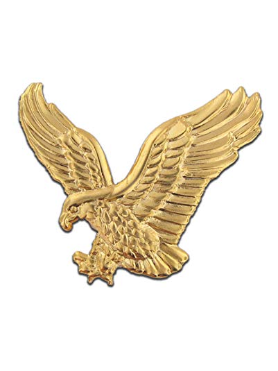 PinMart Soaring American Gold Eagle Jewelry Lapel Pin