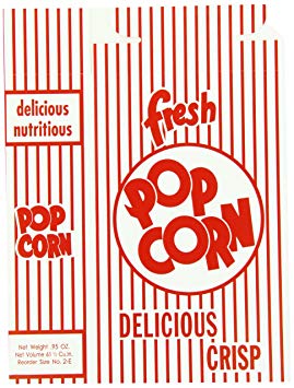 Snappy Popcorn 2E Close-Top Popcorn Box, 100/Case, 5 Pound