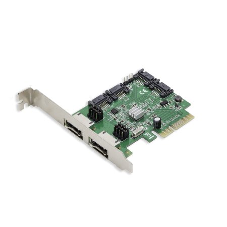 Syba 4 Port SATA III RAID HyperDuo PCIe 20 x 4 Card Components SD-PEX40054 Green