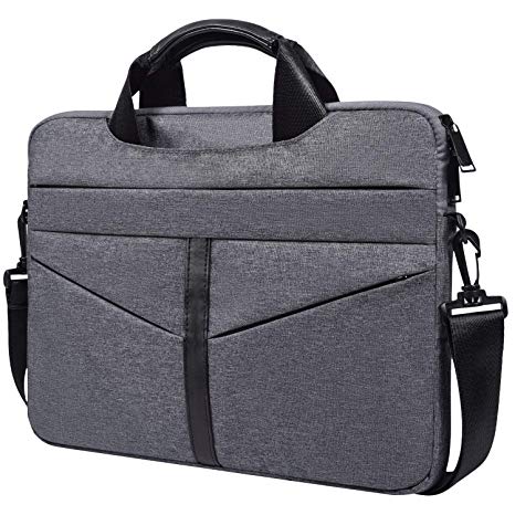 CaseBuy 13 Inch Waterproof Shockproof Laptop Briefcase Bag for MacBook Pro 13 Inch A1989 A1706 A1708, MacBook Air 13.3, Surface Laptop 2017, 13 inch Notebook Slim Protective Sleeve Case, Space Grey