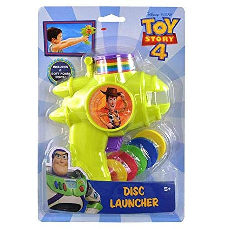 Toy Story 4 Foam Disc Launcher, Blue, Red, Yellow, Green