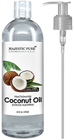 Fractionated Coconut Oil 16 Oz - 100% Pure & Natural - One of the Best Aromatherapy Carrier Oils - Excellent as a Massage Oil with Numerous Hair & Skin Benefits - Great Base Oil for Therapeutic Recipes & Essential Oils - Safe Moisturizer & Softener- Buy Without Risk Today!