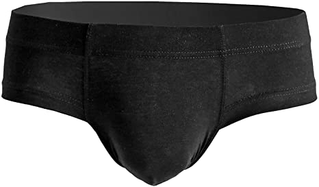 COMLIFE Men's Underwear Cotton Briefs U-Convex Pouch Solid Color Low-Rise Bikini
