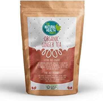 Organic Ginger Tea Bags by The Natural Health Market • Soil Association Certified Organic Ginger (50 Teabags)