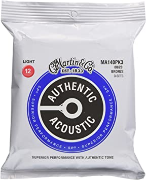 Martin Authentic Acoustic Guitar Strings - 3 Pack