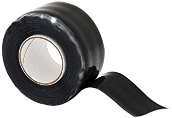 X-Treme Tape TPE-XZLB Silicone Rubber Self Fusing Tape, 1" x 10', Triangular, Black