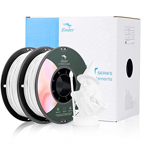 Creality 3D Official 1 Pack of 2 White PLA Filament 1.75mm 1KG 2.2 lbs 3D Printer Filament 3D Printer Accessories 1kg Spool for All FDM 3D Printer