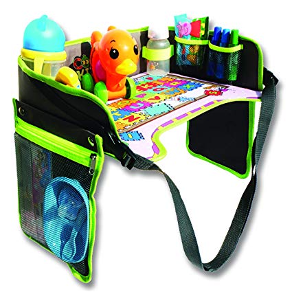 Car Seat Tray Activity Tray for Kids - They’ll be Happy Travelers with Our Travel Organizer Tray - Easy to Clean, Waterproof, Cup Holder, Sturdy Enough for Coloring by Cool Kids