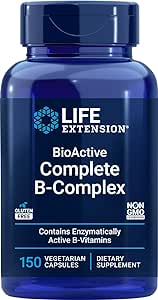 Life Extension BioActive Complete B-Complex, 150 Vegetarian Capsules