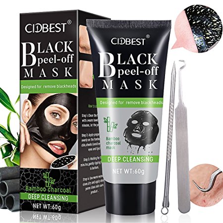 Peel Off Blackhead Mask, Peel Off Mask, Blackhead Remover Tool Kit , Purifying Black Mask, Activated Charcoal Deep Pore Cleansing Mask for Face Nose Acne Treatment Oil Control