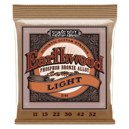 Ernie Ball Earthwood Light Phosphor Bronze Acoustic String Set, .011 - .052