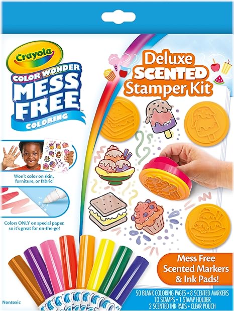 Crayola Color Wonder Mess Free Coloring Set, 50 Blank Pages, Scented Stamps and Markers, Refill