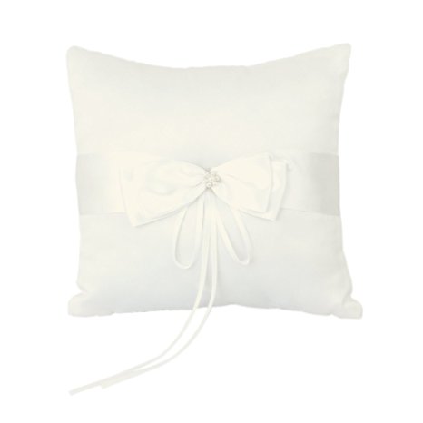 Ivory Faux Pearl Flower Wedding Party Ring Pillow Cushion by TOOGOO(R)